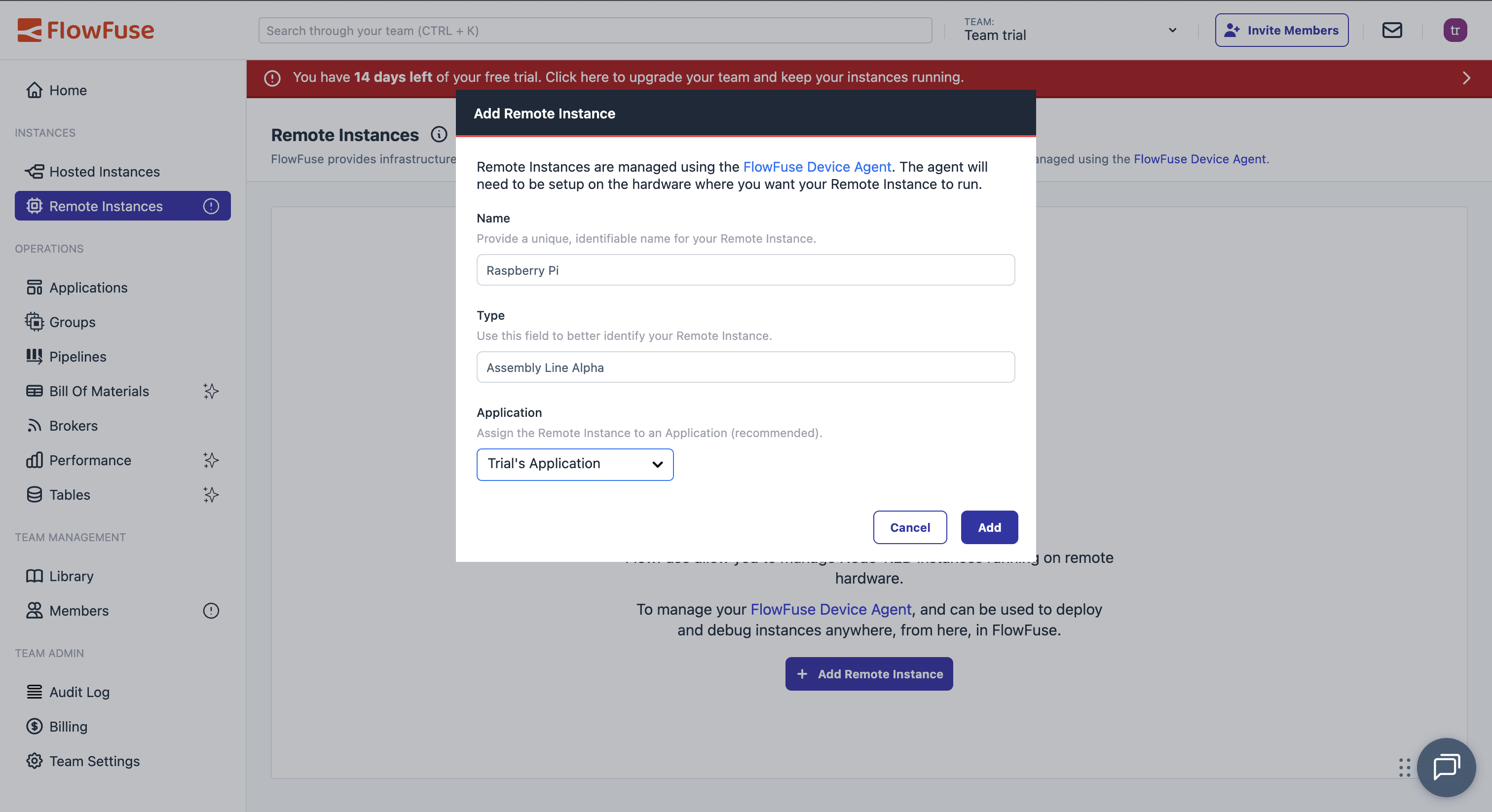 Device Instance Configuration